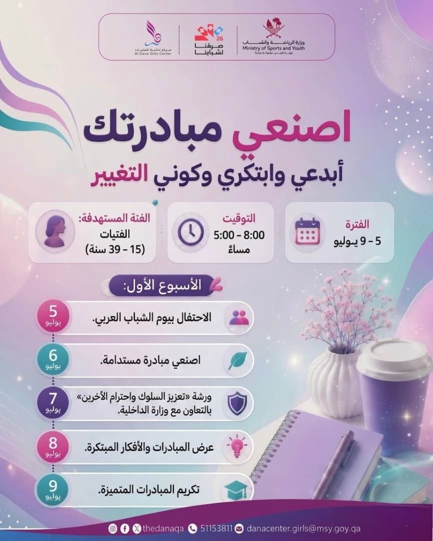 اصتعي مبادرتك أبدعي وابتكري وكوني التغيير